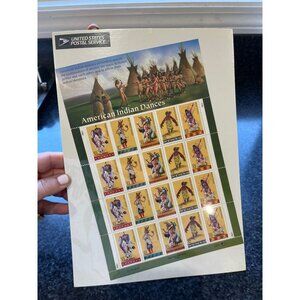 Vintage 3072-76 American Indian Dances Full Sheet MNH 1995